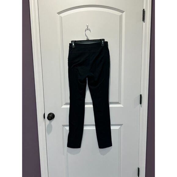 Absolu Skinny Zipper Detail Faux Suede Panel Black Pants Size Small (Euro 36) - Picture 2 of 7